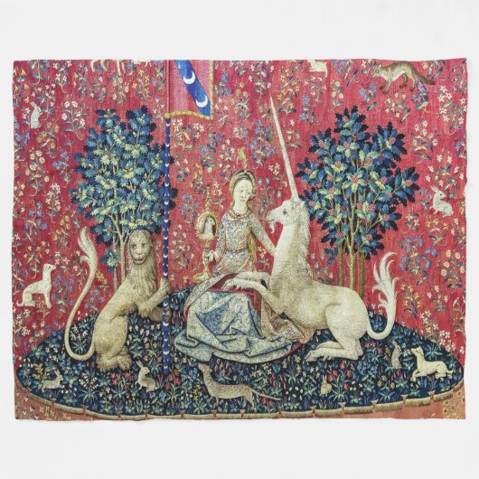Couverture Polaire La Dame et la licorne, Vue (Devant (Horizontal))
