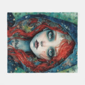 Couverture Polaire La Déesse Aux Cheveux Rouges (Devant (Horizontal))