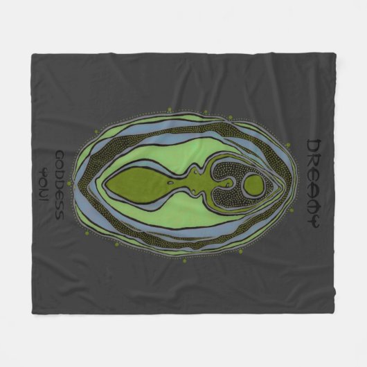 Couverture Polaire La déesse de Yoni (Devant (Horizontal))