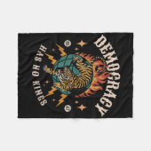 Couverture Polaire La démocratie n'a pas de roi 8647 Anti Trump Ameri (Devant (Horizontal))