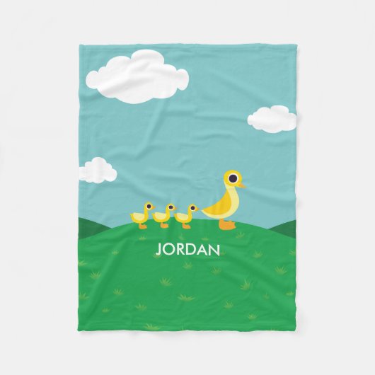 Couverture Polaire La famille de canard (Devant)