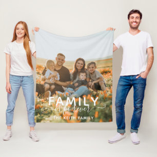 Couverture Polaire La famille est pour toujours Keepsaké Fleece Blanc