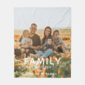Couverture Polaire La famille est pour toujours Keepsaké Fleece Blanc (Devant)