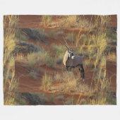 Couverture Polaire La faune africaine Oryx Antelope Dune Savannah (Devant (Horizontal))