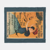 Couverture Polaire La femme Rouge-Dirigée attend l'affiche d'oiseaux (Devant (Horizontal))