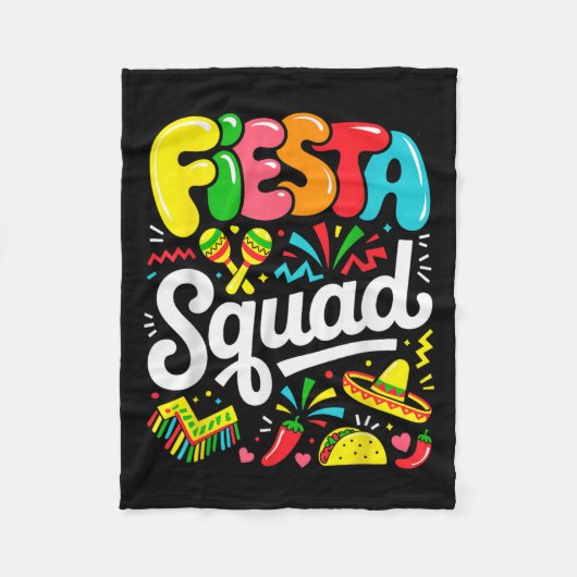 Couverture Polaire La Fiesta Squad Cinco De Mayo Lets Fiesta Mexicain (Devant)