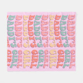 Couverture Polaire La fille Retro Rose de papa (Devant (Horizontal))