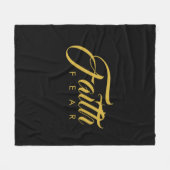 Couverture Polaire La foi sur la peur de l'or et du noir (Devant (Horizontal))