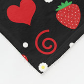 Couverture Polaire La fraise nommée personnalisée fleurit des remous (Coin)