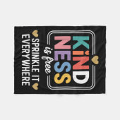 Couverture Polaire La Gentillesse Est Parsemée Partout Motivationnel (Devant (Horizontal))