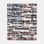 Couverture Polaire La gloire du baseball | Mots du drapeau américain  (Devant)