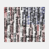 Couverture Polaire La gloire du baseball | Mots du drapeau américain  (Devant (Horizontal))