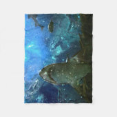 Couverture Polaire La grande lampe marine de lave de requin blanc (Devant)