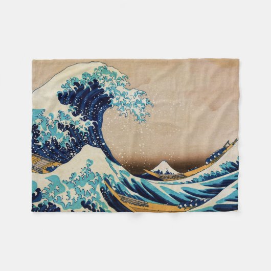 Couverture Polaire La Grande vague par Hokusai (Devant (Horizontal))