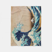 Couverture Polaire La Grande vague par Hokusai (Devant)