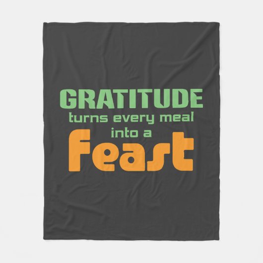 Couverture Polaire La gratitude transforme chaque repas en festin (Devant)