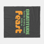 Couverture Polaire La gratitude transforme chaque repas en festin (Devant (Horizontal))
