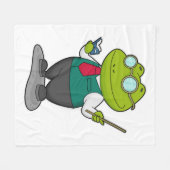 Couverture Polaire La grenouille comme enseignant avec livre (Devant (Horizontal))
