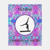 Couverture Polaire La gymnastique est ma vie Custom Gymnast Balance B (Devant)