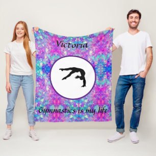 Couverture Polaire La gymnastique est ma vie - Custom Gymnast Tumble