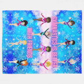 Couverture Polaire La Gymnastique Est Meilleure Avec Les Amis Winter  (Devant (Horizontal))
