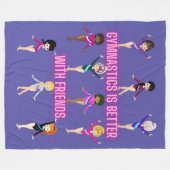 Couverture Polaire La Gymnastique Est Mieux Avec Les Amis (Devant (Horizontal))
