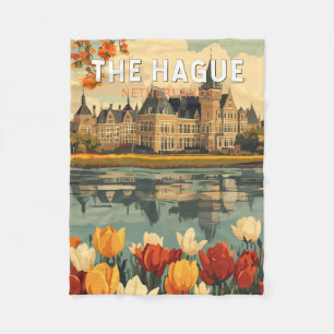 Couverture Polaire La Haye Pays-Bas Voyage Art Vintage