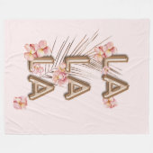 Couverture Polaire LA LA- Fille tendance RoseGold Motivation (Devant (Horizontal))