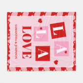 Couverture Polaire La La Love Saint-Valentin (Devant (Horizontal))