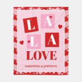Couverture Polaire La La Love Valentine’s Day (Devant)