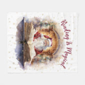 Couverture Polaire La lecture est la conception magique de flocon de (Devant (Horizontal))