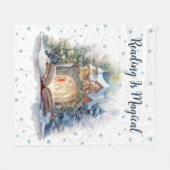 Couverture Polaire La lecture est la conception magique de flocon de  (Devant (Horizontal))