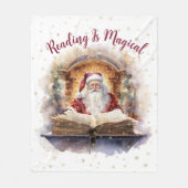 Couverture Polaire La lecture est un flocon de neige magique Design (Devant)