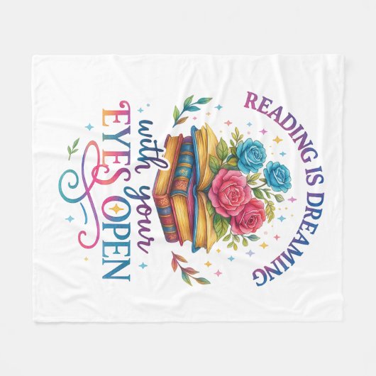 Couverture Polaire La Lecture Rêve... (Devant (Horizontal))