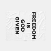 Couverture Polaire La liberté est donnée par Dieu (Devant (Horizontal))