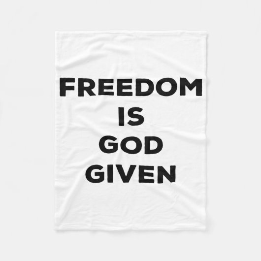 Couverture Polaire La liberté est donnée par Dieu (Devant)