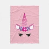 Couverture Polaire La licorne rose (Devant)