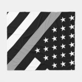 Couverture Polaire La ligne argentée mince drapeau (Devant (Horizontal))