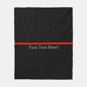 Couverture Polaire La ligne rouge mince symbolique personnalisent