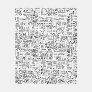 Couverture Polaire La LOGISTIQUE modèle avec des mots