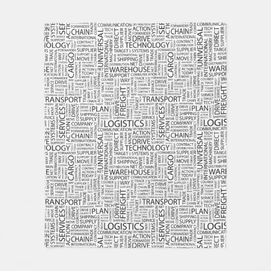 Couverture Polaire La LOGISTIQUE modèle avec des mots (Devant)
