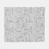 Couverture Polaire La LOGISTIQUE modèle avec des mots (Devant (Horizontal))