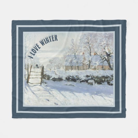 Couverture Polaire La Magpie de Claude Monet (Devant (Horizontal))
