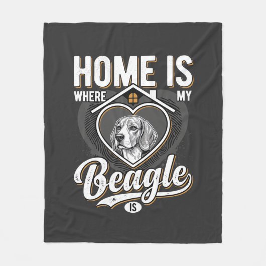 Couverture Polaire La maison est où est mon Beagle_1 (Devant)