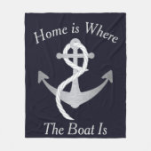 Couverture Polaire La maison est où le bateau est Ancre nautique Bate (Devant)