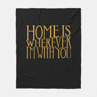 Couverture Polaire La maison est où que j'aie avec vous Maison Inspir