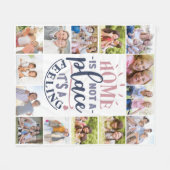 Couverture Polaire La maison n'est pas un endroit c'est un sentiment  (Devant (Horizontal))