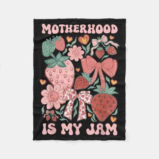 Couverture Polaire La maternité est Jam Boho fraise graphique Mamans (Devant)