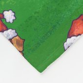 Couverture Polaire La mignonne St Bernard en Motif Casquette sur Vert (Coin)