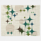 Couverture Polaire La moitié du siècle Starbursts moderne et globes (Devant (Horizontal))